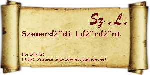 Szemerédi Lóránt névjegykártya