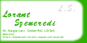 lorant szemeredi business card