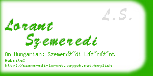 lorant szemeredi business card